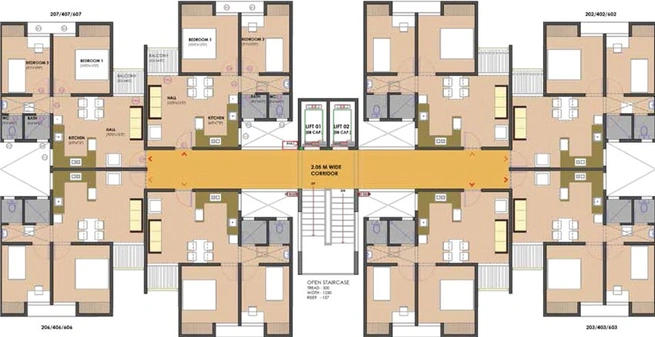 Floor Plan of VBHC Vaibhava in Byagadadhenahalli, Bangalore - Image 143739