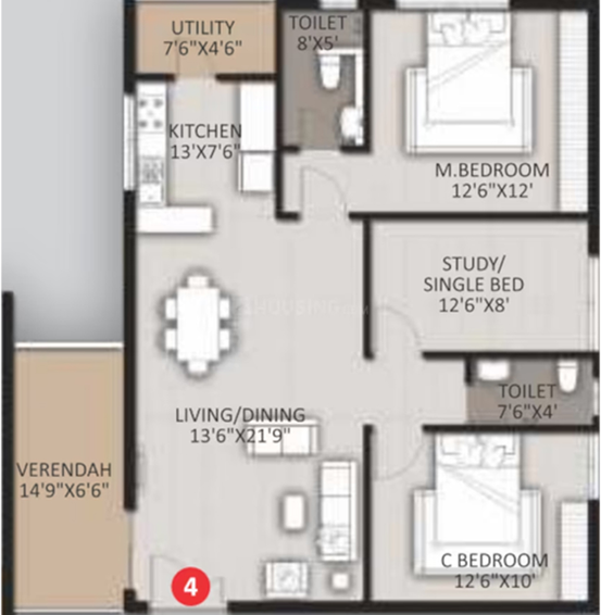 2.5 BHK Flat in AVL Ramya Residency in Boduppal, Hyderabad - Image 808068