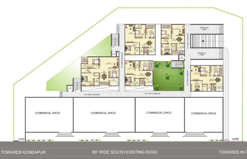 Master Plan of Magnas Lake View in Hitech City, Hyderabad - Image 143809