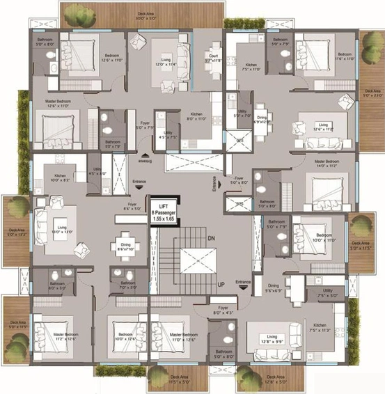 Floor Plan of Axis Vanam in JP Nagar, Bangalore - Image 143817