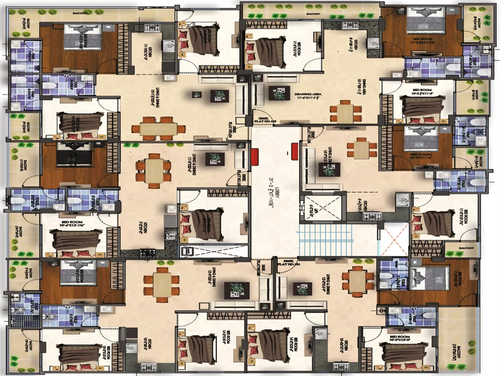 Floor Plan of DRG Puja Prime in Sirsi Road, Jaipur - Image 143884