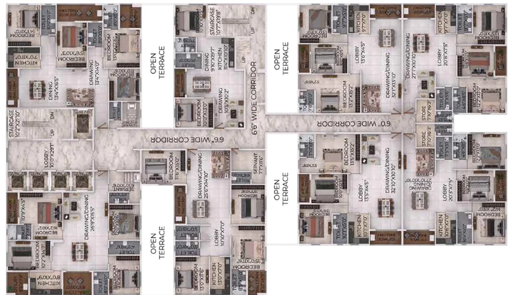 Floor Plan of Harshpriya HP Square in Patrapada, Bhubaneswar - Image 94088