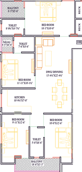 4 BHK Flat in Parth Palace in Mansarovar, Jaipur - Image 808145