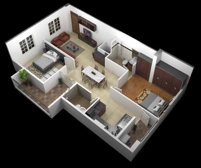 2 BHK Flat in Adonai Glory in Hennur Road, Bangalore - Image 808179