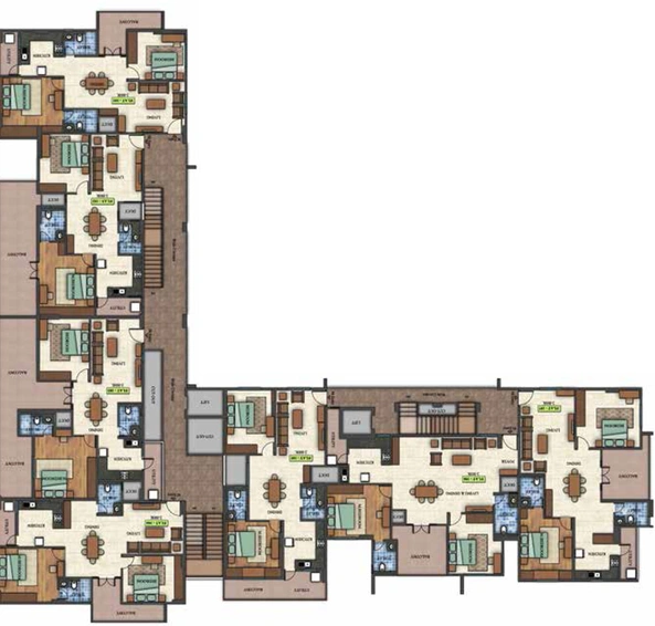 Floor Plan of Adonai Glory in Hennur Road, Bangalore - Image 143992