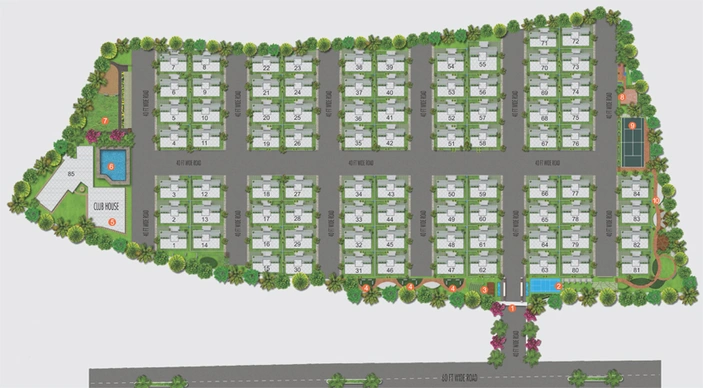 Master Plan of GKRS Palacio in Bandlaguda Jagir, Hyderabad - Image 144048