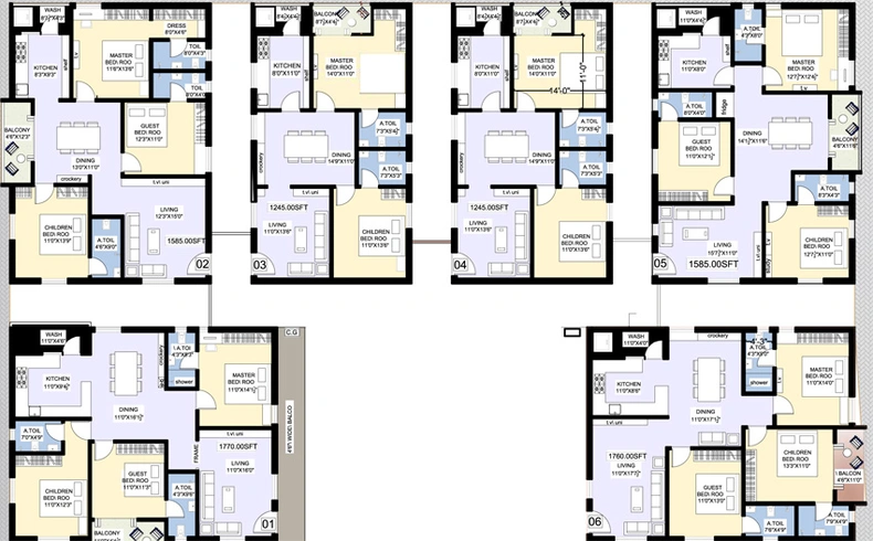 Floor Plan of Ista Avenue in Kondapur, Hyderabad - Image 144058