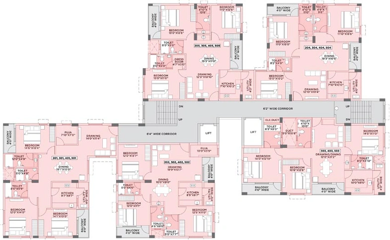Floor Plan of Harshpriya RN Signature in Forest Park, Bhubaneswar - Image 94096
