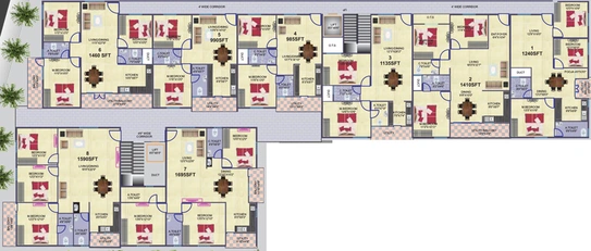 Floor Plan of Sai Sumukha Classic in JP Nagar, Bangalore - Image 144095