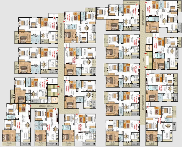 Floor Plan of SLV Magnum in Bommanahalli, Bangalore - Image 144139