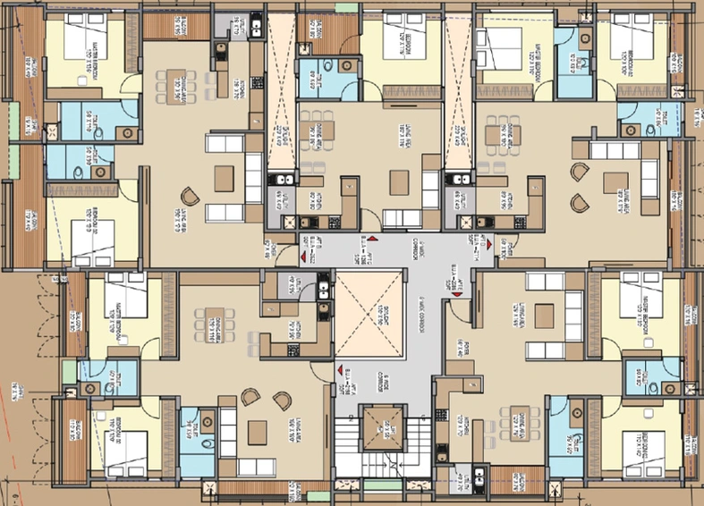 Floor Plan of Nischith Homes in Hennur Road, Bangalore - Image 144148