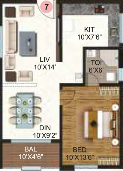 1 BHK Flat in Samhita Serene MTB in Kithiganur, Bangalore - Image 808235