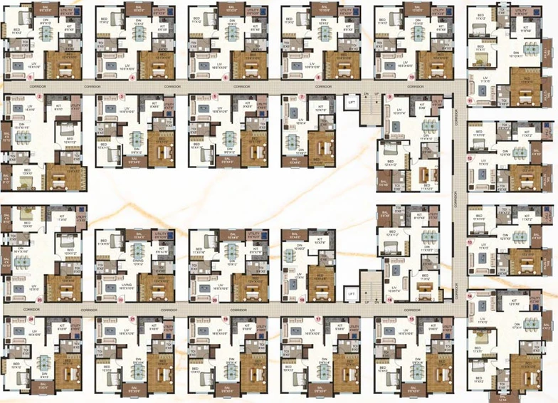 Floor Plan of Samhita Serene MTB in Kithiganur, Bangalore - Image 144161