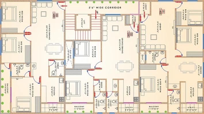 Floor Plan of Opera Autumn Gardens in BTM Layout, Bangalore - Image 144223