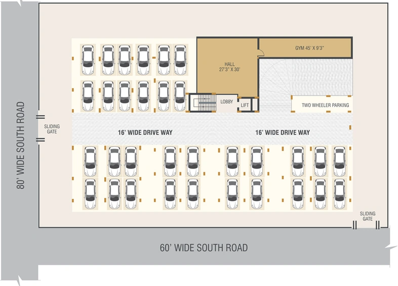 Master Plan of Aishwarya GPR Residency in Uppal, Hyderabad - Image 144279