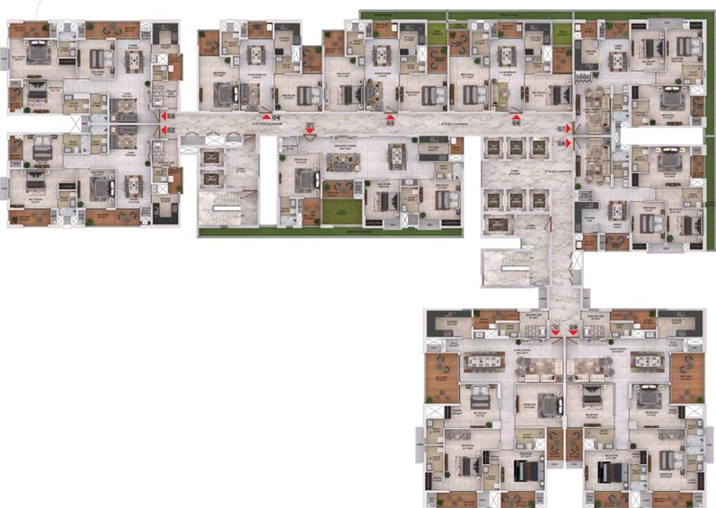 Floor Plan of Harshpriya Solitaire in Khandagiri, Bhubaneswar - Image 94109
