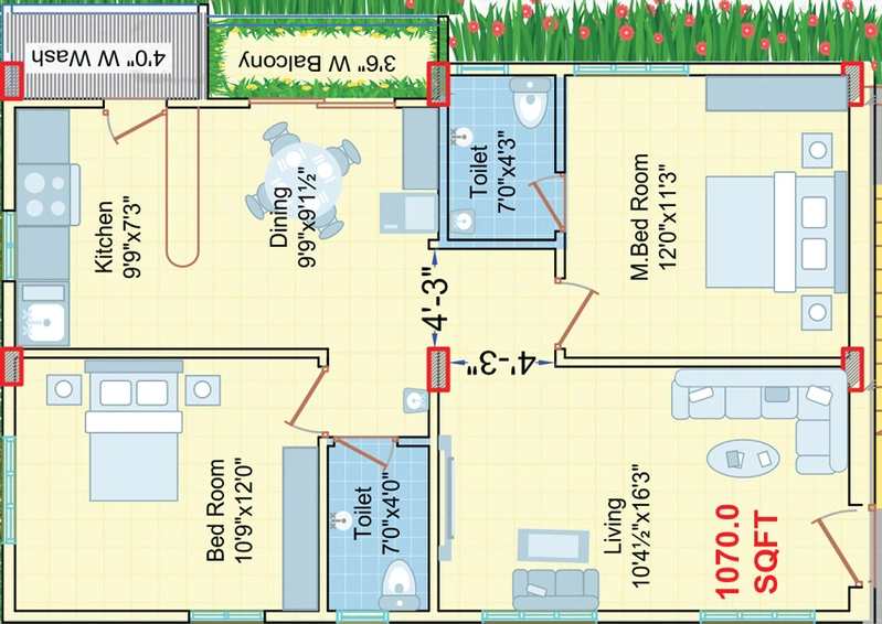 2 BHK Flat in Legend Opal in Yelahanka, Bangalore - Image 808268