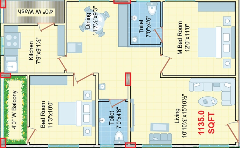 2 BHK Flat in Legend Opal in Yelahanka, Bangalore - Image 808273