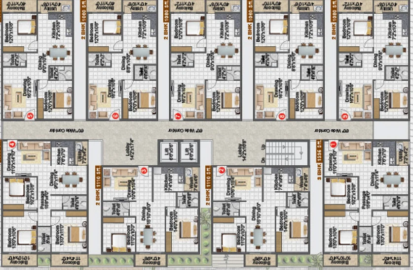 Floor Plan of Hilife Rio in Sarjapur, Bangalore - Image 144338