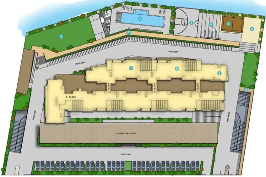 Master Plan of Pramuk Aqua Heights in Electronic City, Bangalore - Image 144346