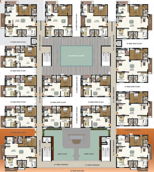 Floor Plan of Ashraya KVR Ashraya Awas in LB Nagar, Hyderabad - Image 144354
