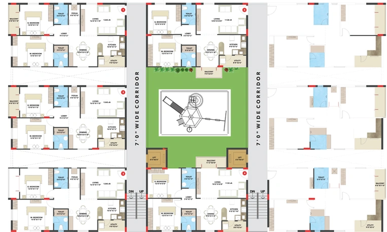 Floor Plan of Nikhila Vivanta Pride in Mokila, Hyderabad - Image 144481