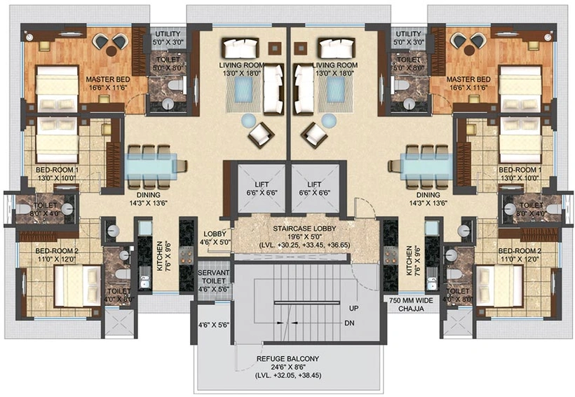 Floor Plan of Pashmina Serene in Dadar East, Mumbai - Image 93613