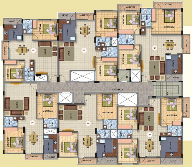 Floor Plan of Saveria Neston in Krishnarajapuram, Bangalore - Image 144470