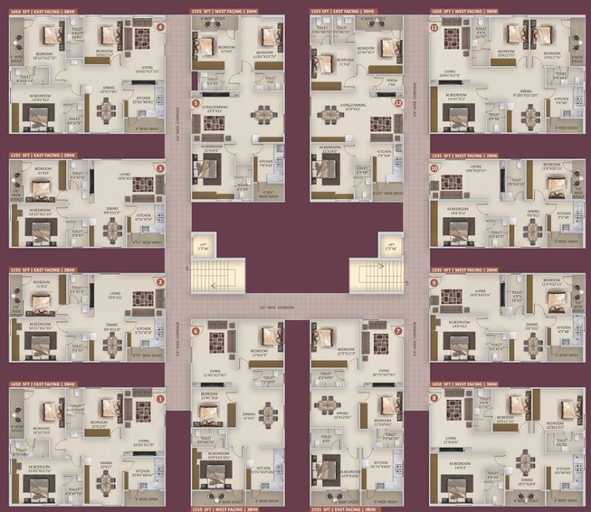 Floor Plan of Nayan Nature Ville in Suchitra, Hyderabad - Image 144495