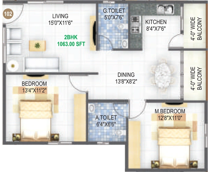 2 BHK Flat in Ashrith Nava Nivas in Bommenahalli, Bangalore - Image 808364