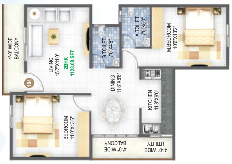3 BHK Flat in Ashrith Nava Nivas in Bommenahalli, Bangalore - Image 808365