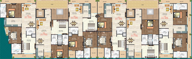 Floor Plan of Siddhi The Emerald in Mansarovar, Jaipur - Image 144549