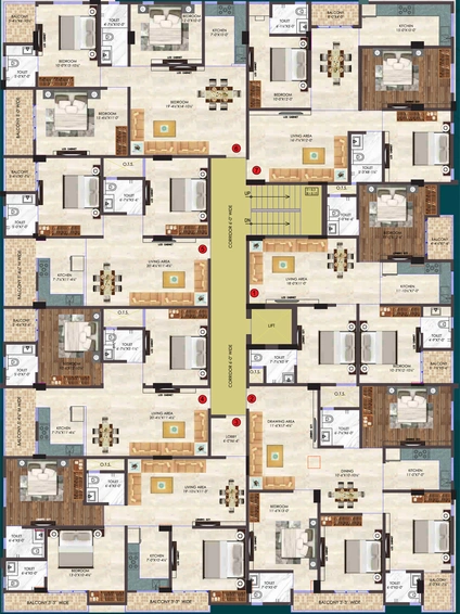 Floor Plan of Balaji The Grand Arch 1 in Vaishali Nagar, Jaipur - Image 144556