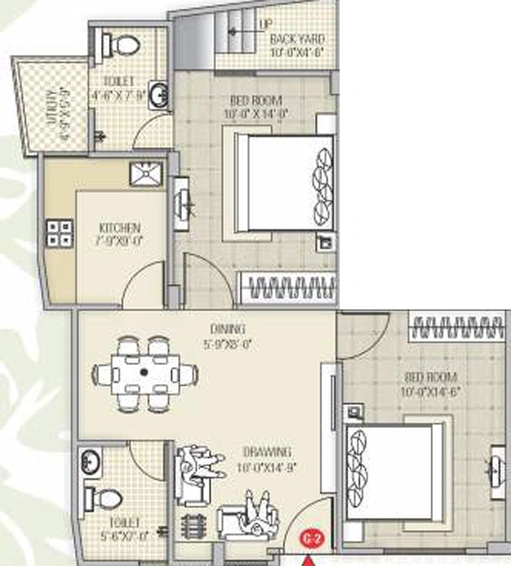 2 BHK Flat in Ganga Classic Residency in Vaishali Nagar, Jaipur - Image 808437