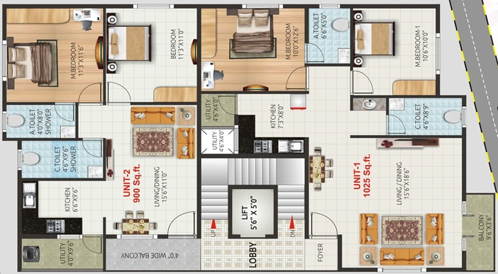 Floor Plan of Shivaganga Serene in HSR Layout, Bangalore - Image 144774