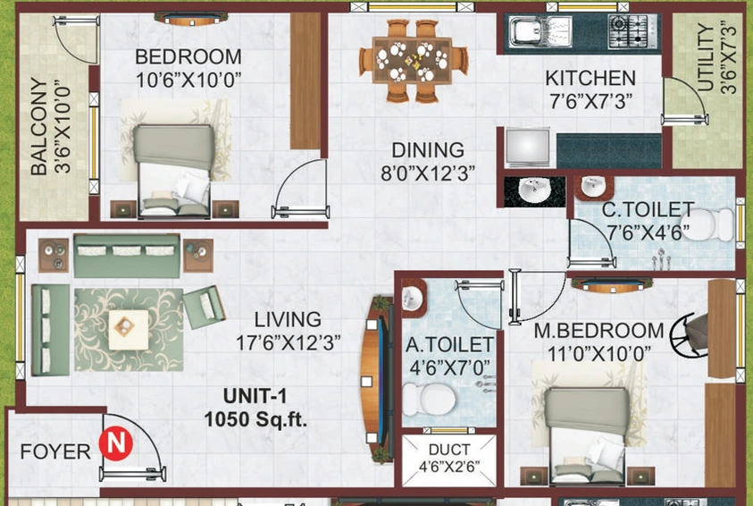 2 BHK Flat in LS Sony in HSR Layout, Bangalore - Image 808493