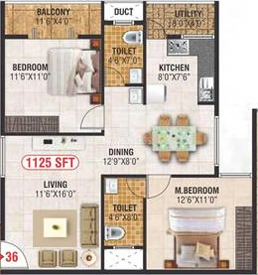 2 BHK Flat in Samhita Elite in Hallehalli, Bangalore - Image 808518