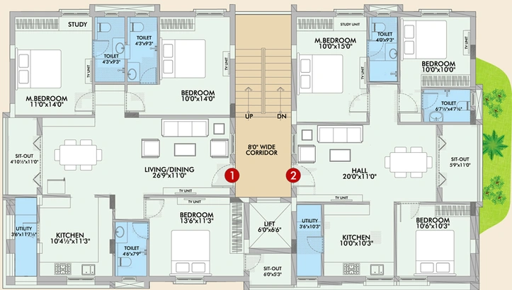 Floor Plan of Hallmarks Amigo in Kondapur, Hyderabad - Image 144904