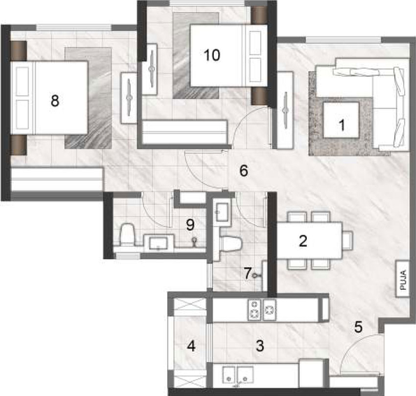 2 BHK Flat in Rustomjee Summit in Borivali East, Mumbai - Image 453651