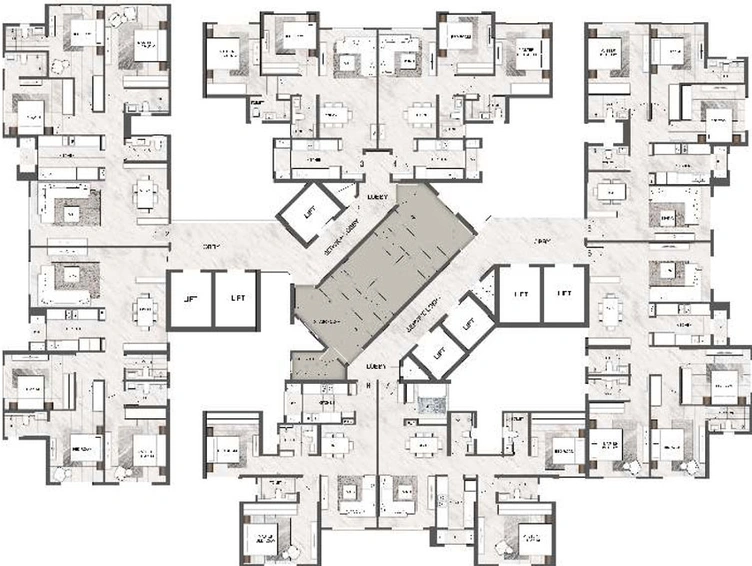 Floor Plan of Rustomjee Summit in Borivali East, Mumbai - Image 27575