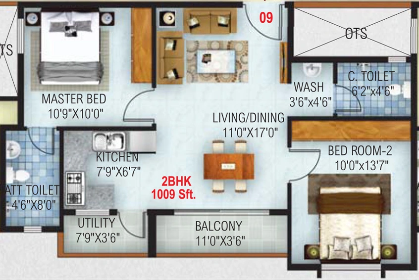 2 BHK Flat in Ambiant Asset Homes in HSR Layout, Bangalore - Image 808583