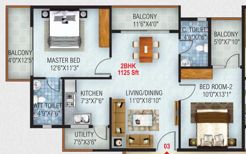 2 BHK Flat in Ambiant Asset Homes in HSR Layout, Bangalore - Image 808585