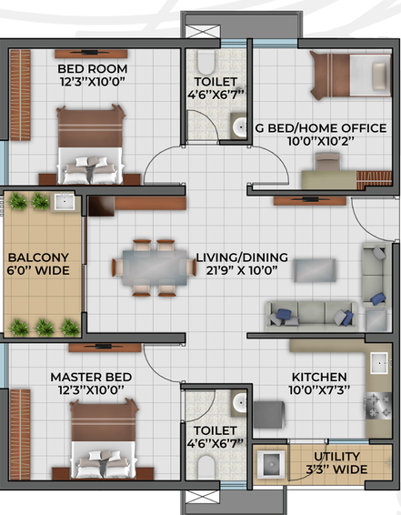 3 BHK Flat in Sandheera Bhavani High Nest in Isnapur, Hyderabad - Image 808601