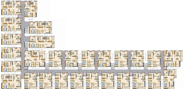 Floor Plan of SR Fortune City in Serilingampally, Hyderabad - Image 145114