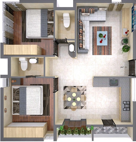 2 BHK Flat in Vaishnodevi Excelsior in Mysore Road, Bangalore - Image 808653