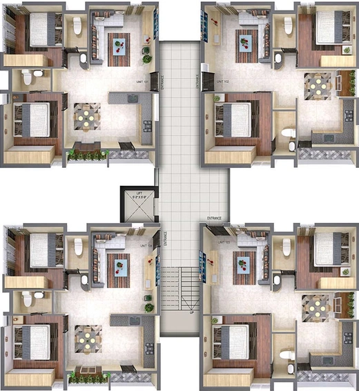 Floor Plan of Vaishnodevi Excelsior in Mysore Road, Bangalore - Image 145194