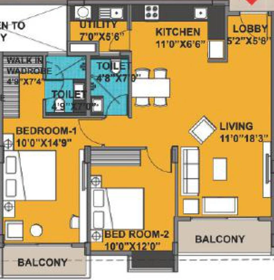 2 BHK Flat in Vizipa Optima in Sarjapur, Bangalore - Image 808655