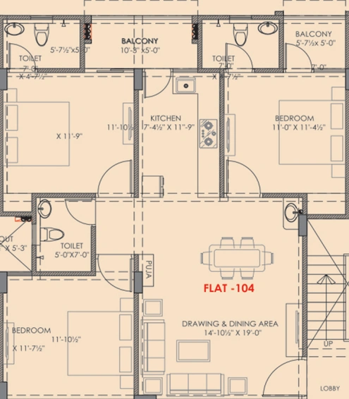 3 BHK Flat in Shyam Heights in Mansarovar, Jaipur - Image 808657