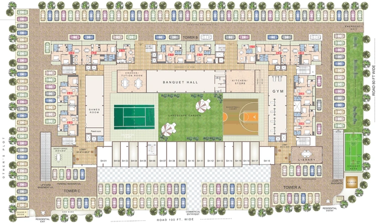 Master Plan of Vilasa Taruchaya Residency in Ajmer Road, Jaipur - Image 145222