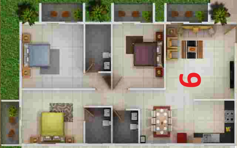 3 BHK Flat in SreeReddy Ceyone in Banaswadi, Bangalore - Image 808675